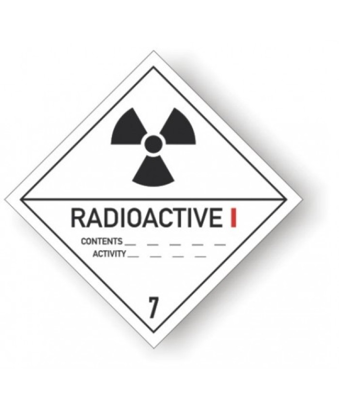 Etichete Clasa 7 Materiale Radioactive, Categoria I